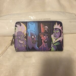 Loungefly Disney Villains In the Dark Zip Around Wallet